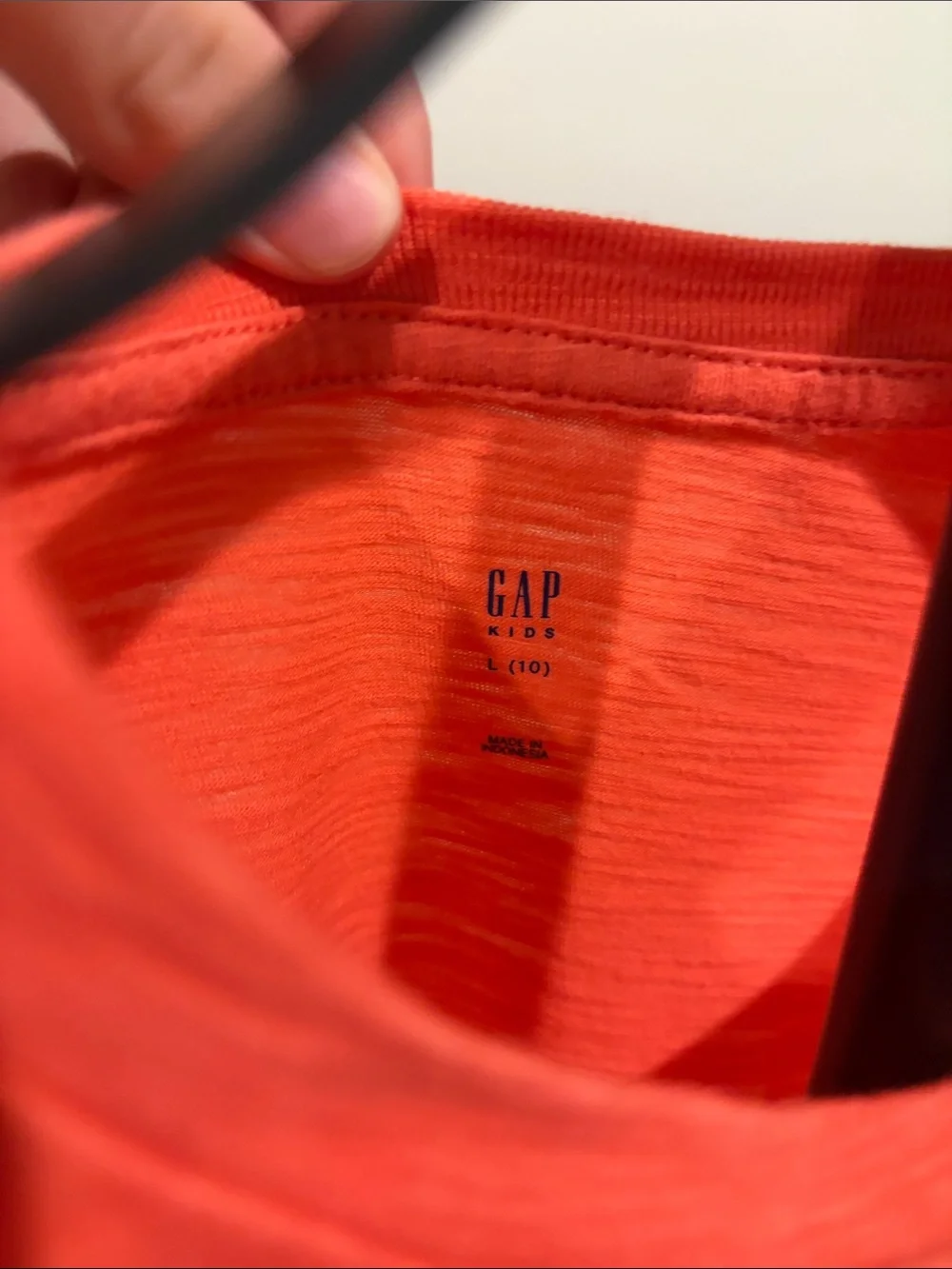 GAP White Graphic Tee with Red, Blue, Yellow Accents